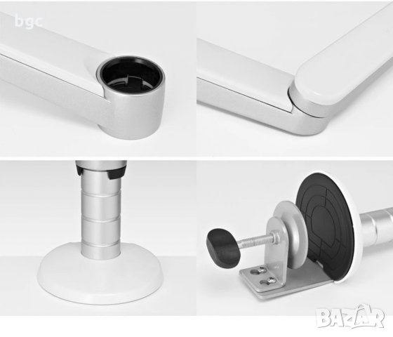 Стойка за Монитор и/или Лаптоп+Монитор Ергономична Работна Станция Алуминиева, снимка 15 - Други - 26023154