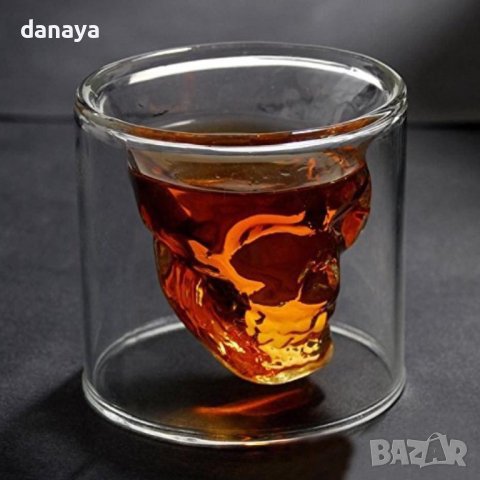 4313 Чаша череп за уиски или шот, 150 мл, снимка 5 - Чаши - 43390996