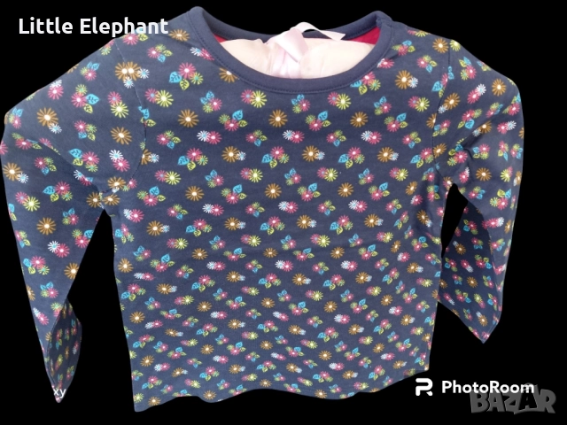 Блузка с дълъг ръкав за 3-4 год мом цветчета с листенца,колекция"Flowers",Англия/нова