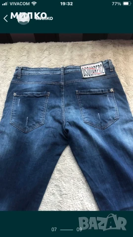 Оригинални Дамски Дънки DSQUARED2 размер 48, снимка 7 - Дънки - 50779300