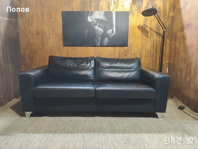 Дизайнерски кожен диван с функция сън, снимка 13 - Дивани и мека мебел - 53343464