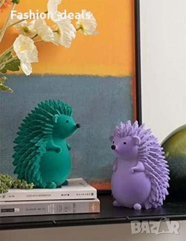 Нова Статуя скулптура на зелен таралеж Фигурка животно Декор стая 16 см, снимка 5 - Декорация за дома - 40754119