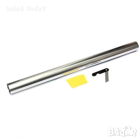 Фолио за затъмняване, за прозорци, за стъкла на кола, 50см х 3м, Силвър- Огледално, 1бр., снимка 3 - Аксесоари и консумативи - 43725568