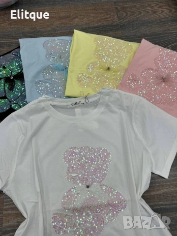 тениски с мече и камъни , снимка 2 - Тениски - 53306946