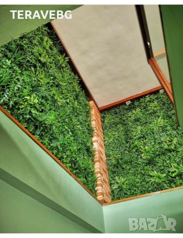 Зелени декоративни пана, снимка 2 - Изкуствени цветя - 50801470