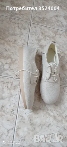 Нови английски велурени бежеви обувки номер 40 цена 26 лева, снимка 3 - Дамски ежедневни обувки - 50041761