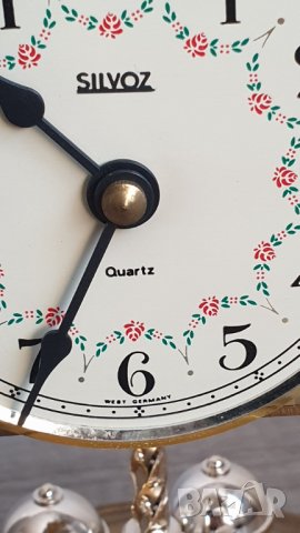 Немски кварцов настолен часовник silvoz, снимка 5 - Антикварни и старинни предмети - 43790670