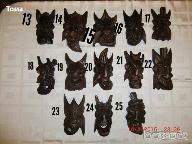 маски от дърво, снимка 2 - Декорация за дома - 14306106