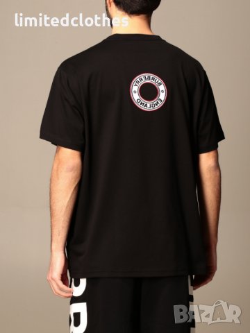 BURBERRY Black Archway Embroidered Circle Logo Мъжка Тениска size S и M, снимка 4 - Тениски - 37901256