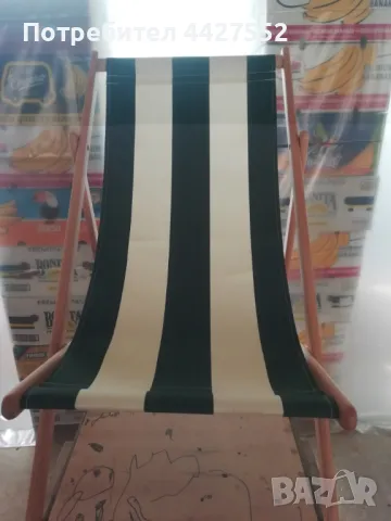 сгъваем буков шезлонг  синьо и зелено рае-12 бр., снимка 3 - Градински мебели, декорация  - 49794590