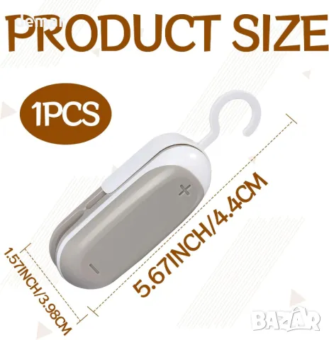 2 в 1 ръчна машина за запечатване на торбички за храна, 1 бр. термозапечатваща машина, снимка 2 - Други стоки за дома - 49920520