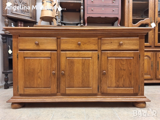 Луксозен комод, скрин, бюфет, шкаф дъб масив , снимка 12 - Шкафове - 52711841