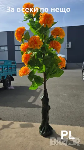 ИЗКУСТВЕНО ДРЪВЧЕ 15 ЦВЕТЯ 155 СМ. И ЛИСТА Код P328, снимка 2 - Декорация за дома - 49789324