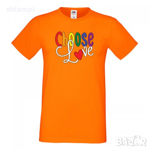  Мъжка тениска Choose Love Rainbow,Прайд,Празник.Повод,Изненада, снимка 8 - Тениски - 37102229