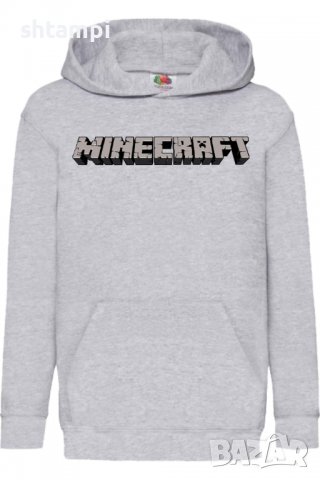Детски Суитчър/Суитшърт Minecraft logo 2,Minecraft,Игра,Подарък,Изненада,Забавление,Рожден Ден, снимка 2 - Детски анцузи и суичери - 38328793