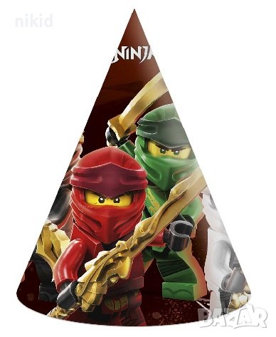 Лего Нинджаго Ninjago картонена парти шапка шапки рожден ден, снимка 2 - Други - 37394873