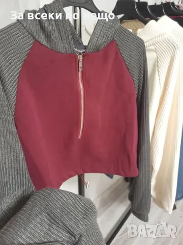 Дамски къс пуловер - Налични различни цветове Код D1255, снимка 5 - Блузи с дълъг ръкав и пуловери - 47812948