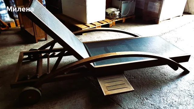 Шезлонг , дървен, снимка 3 - Градински мебели, декорация  - 48040958