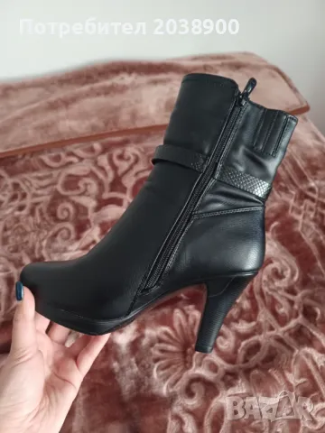 Дамски боти с ток, снимка 5 - Дамски боти - 48025506