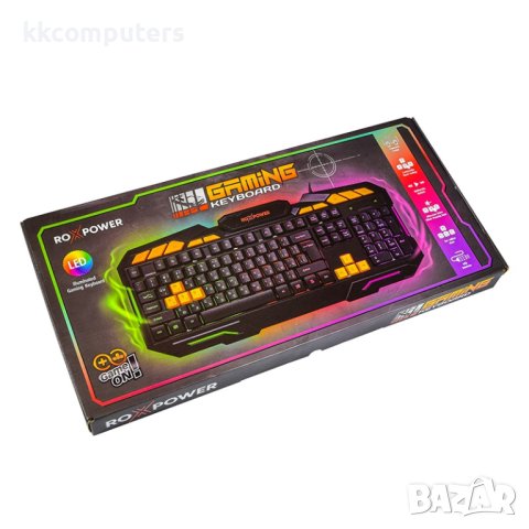 Гейминг клавиатура ROXPOWER G-8100 Gaming LED, снимка 3 - Клавиатури и мишки - 43820678