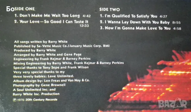 грамофонни плочи Barry White, снимка 6 - Грамофонни плочи - 48218130
