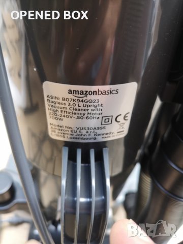 Amazonbasics - прахосмукачка с високопроизводителен мотор [AB500], изправена, без торба, снимка 10 - Прахосмукачки - 38015720
