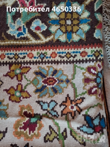 Колекционерски котленски килими датиран 1965-67 г. С голям размер 4.00х3.00 метра, флорални мотиви, снимка 14 - Килими - 52405667