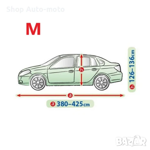 Покривало за кола Automat, Kegel-Mobile, M-size, Сив, За седан, снимка 2 - Аксесоари и консумативи - 51345447