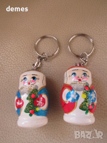 Сет ключодържатели-матрьошка от Русия-Дядо Мраз, 2 броя, снимка 2 - Колекции - 52529663