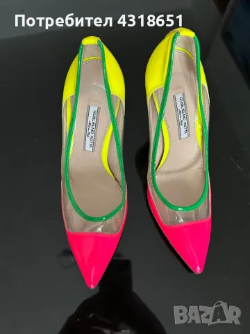 Неонови обувки, снимка 3 - Дамски обувки на ток - 48819846