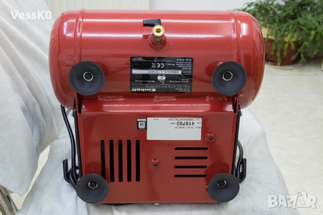 Безмаслен компресор Einhell TC-AC 190 1200W, 8 bar, 6л капацитет, снимка 6 - Компресори - 52340175
