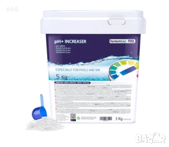 Натурален регулатор на pH, подобрява качеството на водата, бързоразтворим прах 