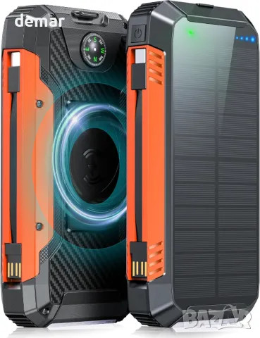 Соларна преносима батерия, бързо зареждане, 42800mАh PD22.5W, снимка 1