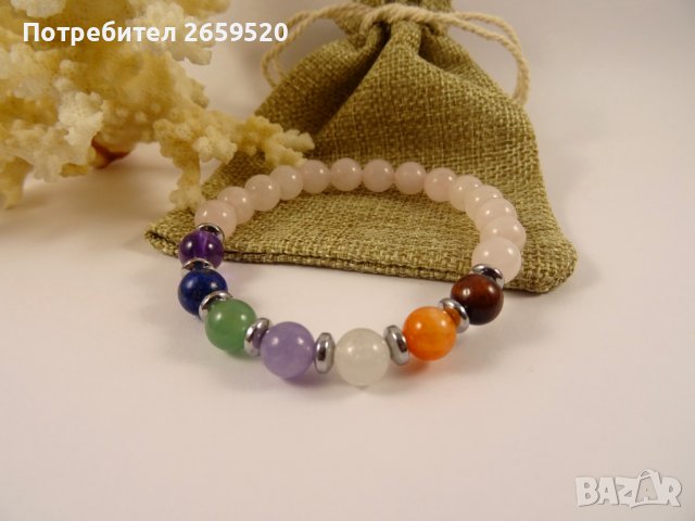 Дамска енергийна гривна от естествени камъни