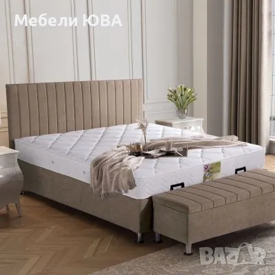 ТОП цена! Тапицирано легло метална конструкция с матрак