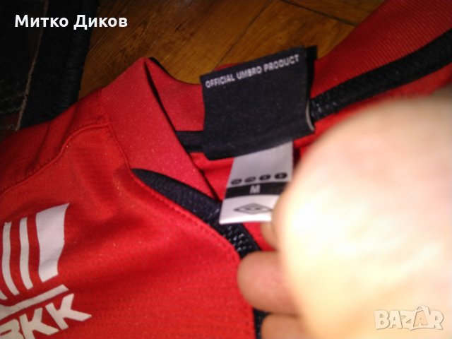 Бран футболна тениска Умбро №4 Солберг размер М, снимка 4 - Футбол - 28320199