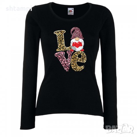 Дамска тениска Love Gnome Valentine's 13, снимка 2 - Тениски - 35552140