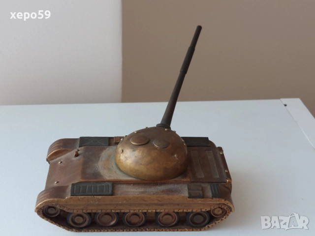RRR-Много рядък бронзов модел на танк.Подарен посмъртно на ген.Дмитрий Григориевич Павлов , 1 200 лв, снимка 6 - Антикварни и старинни предмети - 52278495