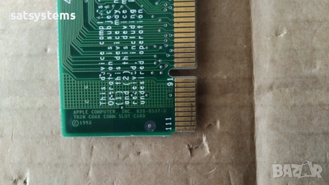 Apple Mac 820-0537-B Comm Slot 10mbps Network Interface Card, снимка 9 - Мрежови адаптери - 53453751