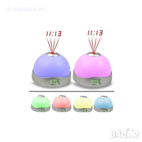 (ЗВЕЗДИ) Led часовник лампа звездно небе