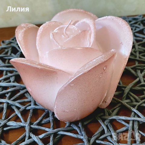 3D свещи - Розова роза, снимка 1 - Други - 39620003
