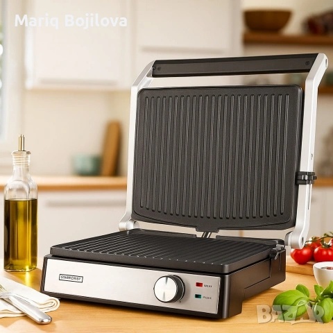 Електрически грил-тостер 2в1 Royalty Line RL-PG7933, снимка 9 - Скари - 53204749