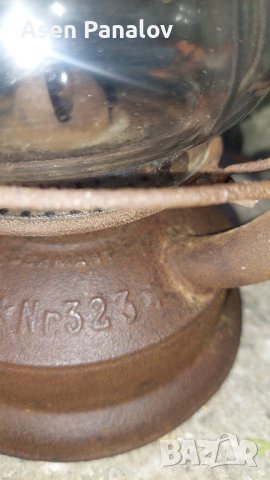 Старинна немска газена лампа/фенер-323, снимка 2 - Антикварни и старинни предмети - 43125614