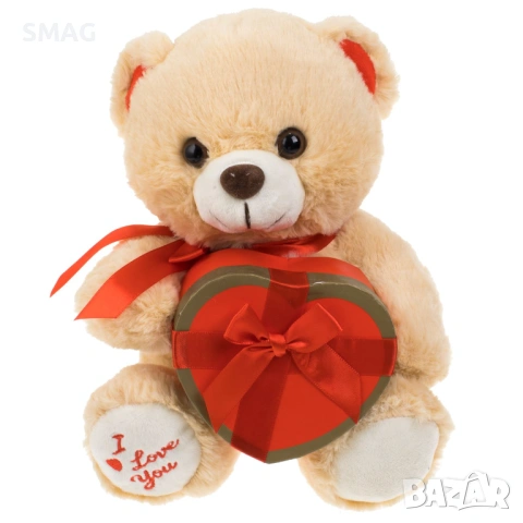 Плюшено мече с кутия сърце за Свети Валентин 25 см_1257330, снимка 2 - Плюшени играчки - 53369566