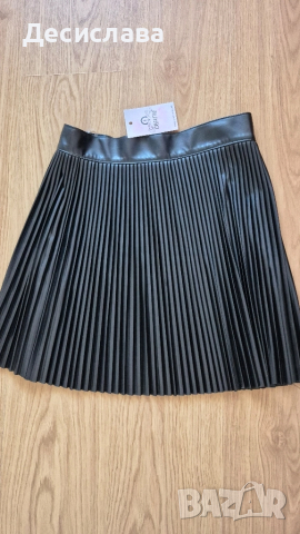 НОВА кожена пола, с етикет, М размер, снимка 4 - Поли - 52220673