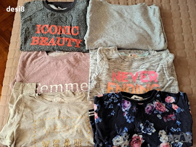 Блузи леко ватирани 6 бр.за момиче