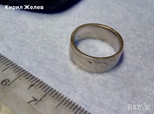 МАРКОВ СТИЛНО РЪЧНО ФИНО ОРНАМЕНТИРАН СРЕБЪРЕН ПРЪТЕН ХАЛКА СРЕБРО VYS 925 , снимка 8 - Пръстени - 50337599