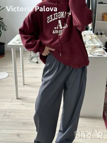 Обемен суитчър /худи HARVARD бордо унисекс