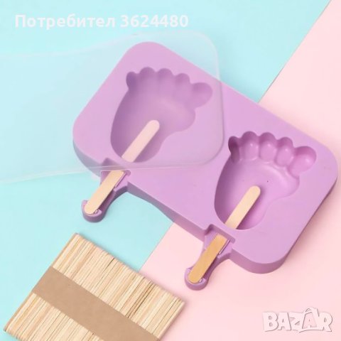 Силиконова форма с форма крачета за сладолед, снимка 2 - Други стоки за дома - 40828814