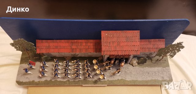 Немски оловни войничета  поставка47см.- 18см., снимка 1 - Антикварни и старинни предмети - 39572067
